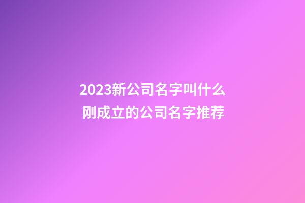 2023新公司名字叫什么 刚成立的公司名字推荐-第1张-公司起名-玄机派